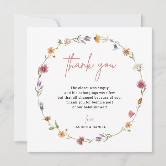 Kleine Wildblume ist unterwegs dank der Karten (Vorderseite)