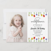 Kleine Wildblume Kinder Mädchen Geburtstag Einladung (Vorderseite)