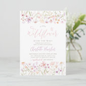 Kleine Wildblume Kinderdusche Einladung (Stehend Vorderseite)