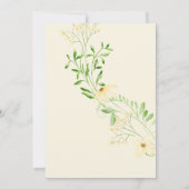 Kleine Wildblume Kinderdusche Gelbe Blüte Einladung (Rückseite)