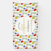 Kleine Wildblume Kindergeburtstag Banner (Vertikal)