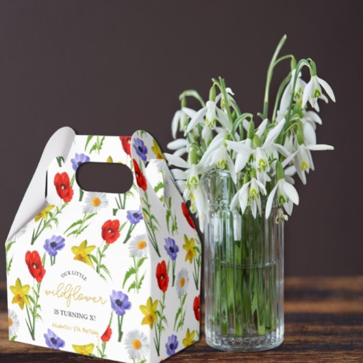 Kleine Wildblume Kindergeburtstag Geschenkschachtel
