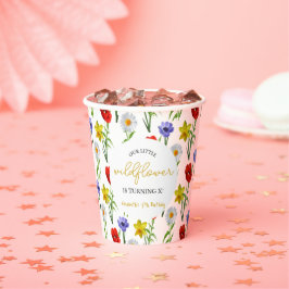 Kleine Wildblume Kindergeburtstag Pappbecher