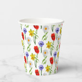 Kleine Wildblume Kindergeburtstag Pappbecher (Rückseite)