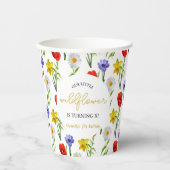Kleine Wildblume Kindergeburtstag Pappbecher (Vorderseite)