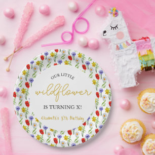 Kleine Wildblume Kindergeburtstag Pappteller