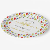 Kleine Wildblume Kindergeburtstag Pappteller (Schrägansicht)