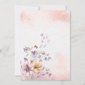 Kleine Wildblume Kindermädchendusche Einladung (Rückseite)