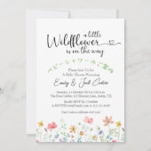 Kleine Wildblume Kindermädchendusche Einladung (Vorderseite)