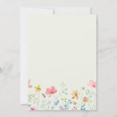 Kleine Wildblume Kindermädchendusche Einladung (Rückseite)