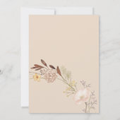 Kleine Wildblume Kindermädchendusche floral fallen Einladung (Rückseite)