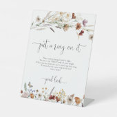 Kleine Wildblume klingelte auf ihr Zeichen Sockelschild (Vorderseite)