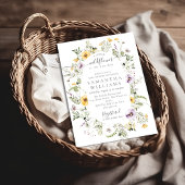 Kleine Wildblume Lila Floral Baby Girl Dusche Einladung