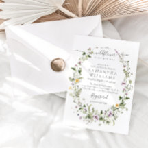 Kleine Wildblume Lila Floral Baby Girl Dusche