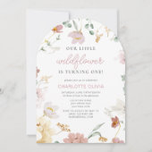 Kleine Wildblume macht einen Geburtstag Einladung (Vorderseite)