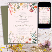 Kleine Wildblume macht einen Hübschen 1. Geburtsta Einladung