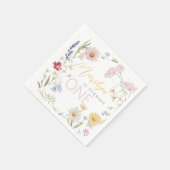 Kleine Wildblume Mädchen einen Geburtstag Serviette (Ecke)