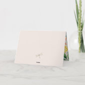 Kleine Wildblume Mama auf Bee Baby Dusche Dankeskarte (Rückseite)