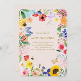 Kleine Wildblume Mama auf Bee Baby Dusche Einladung