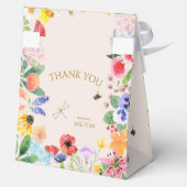 Kleine Wildblume Mama auf Bee Baby Dusche Geschenkschachtel (Rückseite)