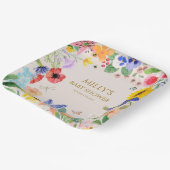 Kleine Wildblume Mama auf Bee Baby Dusche Pappteller (Gewinkelt)