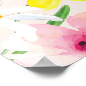 Kleine Wildblume Mama auf Bee Baby Dusche Willkomm Poster (Ecke)