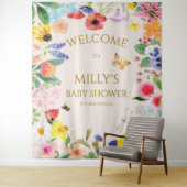 Kleine Wildblume Mama auf Bee Baby Dusche Willkomm Wandteppich (Beispiel)