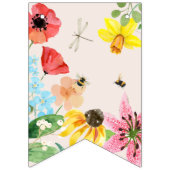 Kleine Wildblume Mama auf Bee Baby Dusche Wimpelkette (Erste Fahne)