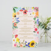 Kleine Wildblume Mama zu Bee Baby Duwer Menü (Stehend Vorderseite)