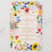 Kleine Wildblume Mama zu Bee Baby Duwer Menü (Vorne/Hinten)