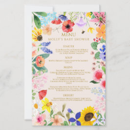 Kleine Wildblume Mama zu Bee Baby Duwer Menü