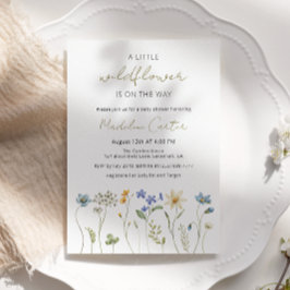 Kleine Wildblume Minimalistische Blumenspülung Einladung