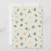 Kleine Wildblume Oval Girl Babydusche Einladung (Rückseite)