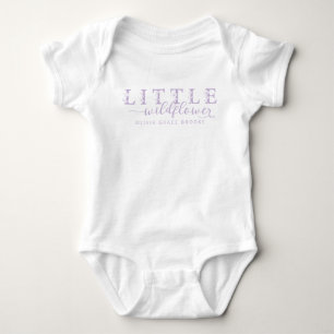 Kleine Wildblume personalisiertes Baby-Bodystrampl Baby Strampler
