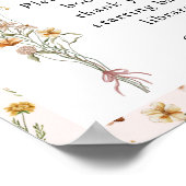 Kleine Wildblume Pink Baby Duschbücher für Baby Poster (Ecke)