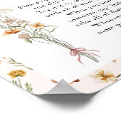 Kleine Wildblume Pink Babydusche Sag nicht Baby Poster (Ecke)