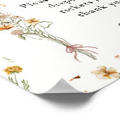 Kleine Wildblume Pink Babydusche Windelwanne Raffl Poster (Ecke)