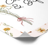 Kleine Wildblume Pink Babyduschkarten und Geschenk Poster (Ecke)