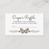 Kleine Wildblume Pink Diaper Raffle Baby Dusche Begleitkarte (Vorderseite)