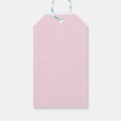 Kleine Wildblume Pink Polka Dot Geschenkanhänger (Rückseite)