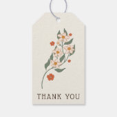 Kleine Wildblume Rustic Boho Babydusche Geschenkanhänger (Rückseite)