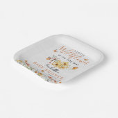 Kleine Wildblume Rustikale Wildblumen Kinderdusche Pappteller (Gewinkelt)