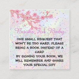 Kleine Wildblume Soft Pink Girl Babydusche Begleitkarte