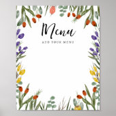 Kleine Wildblume über das "Way Fall Menu" Poster (Vorne)
