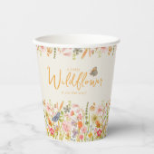 Kleine Wildblume Vintag Botanische Babydusche Pappbecher (Vorderseite)