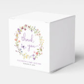 Kleine Wildblume Watercolor Kindermädchendusche Geschenkschachtel (Vorderseite)