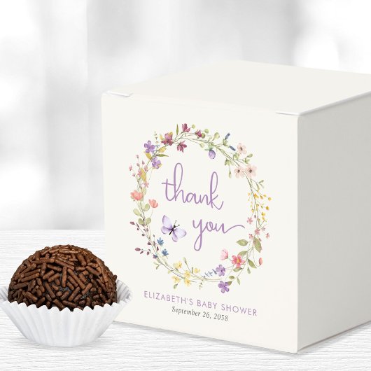 Kleine Wildblume Watercolor Kindermädchendusche Geschenkschachtel