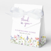 Kleine Wildblume Watercolor Kindermädchendusche Geschenkschachtel (Vorderseite)