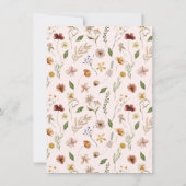 Kleine Wildblume wünscht Baby Shower Game Einladung (Rückseite)