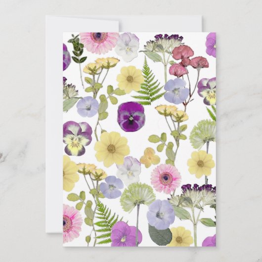 Kleine Wildblume zum Geburtstag Einladung (Rückseite)